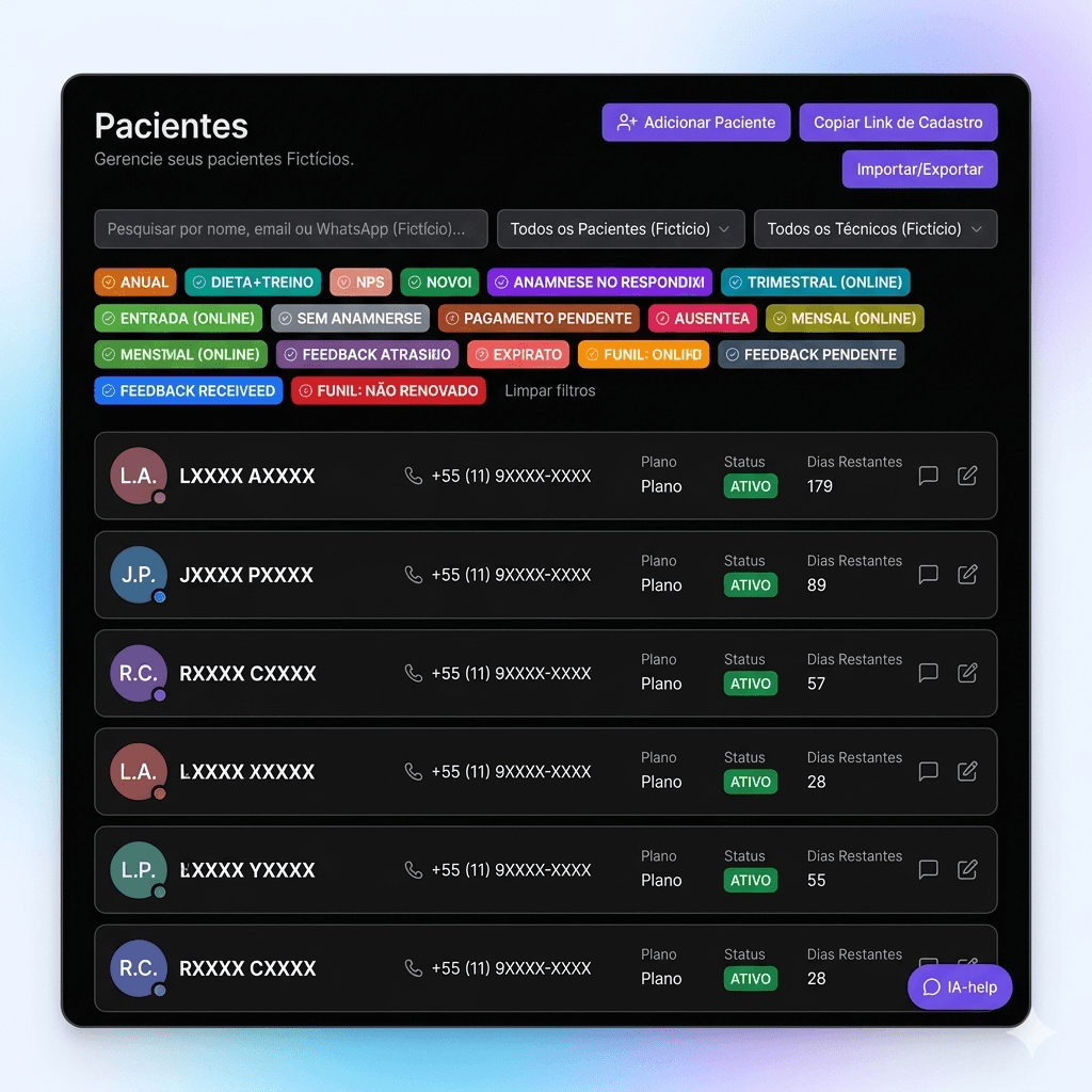 Gestão de pacientes simplificada